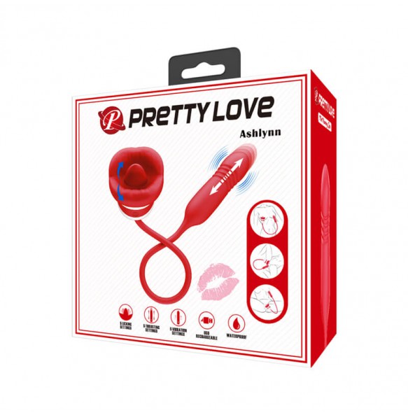 Pretty Love - Ashlynn Tongue Licking Thrusting Vibrator (Chargeable - Red) Pretty Love - Ashlynn Tongue Licking Thrusting Vibrator (Chargeable - Red)
